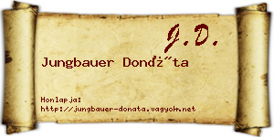 Jungbauer Donáta névjegykártya